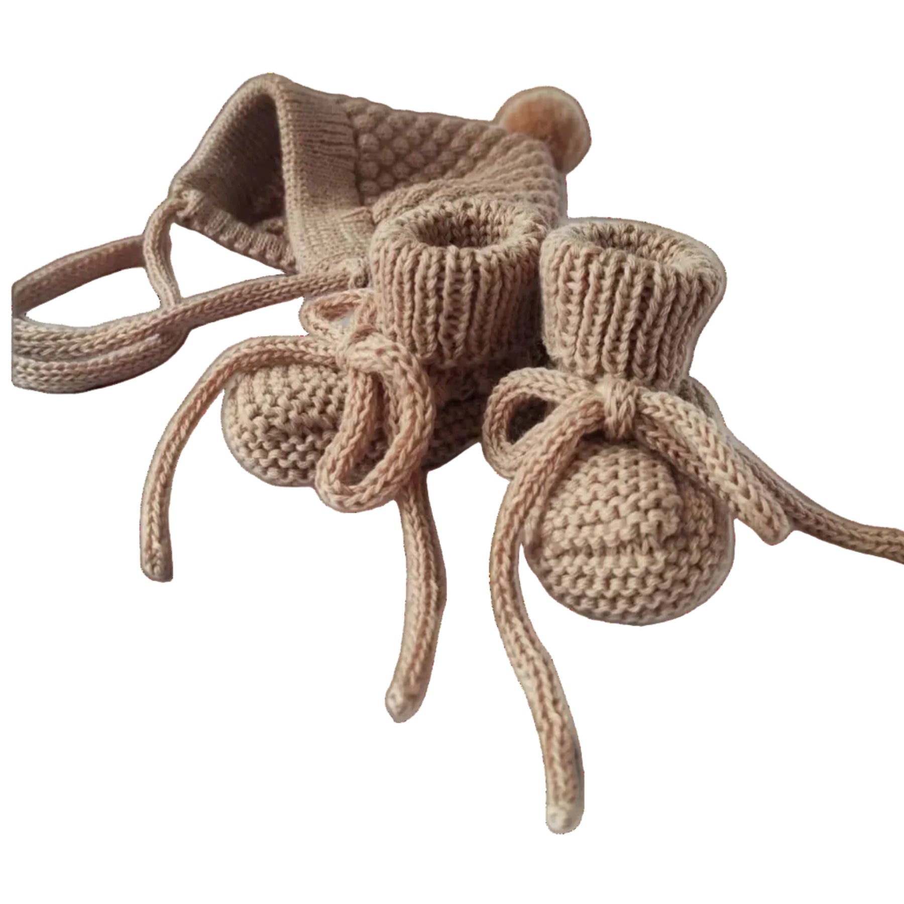 Bubble Knit Bonnet Set