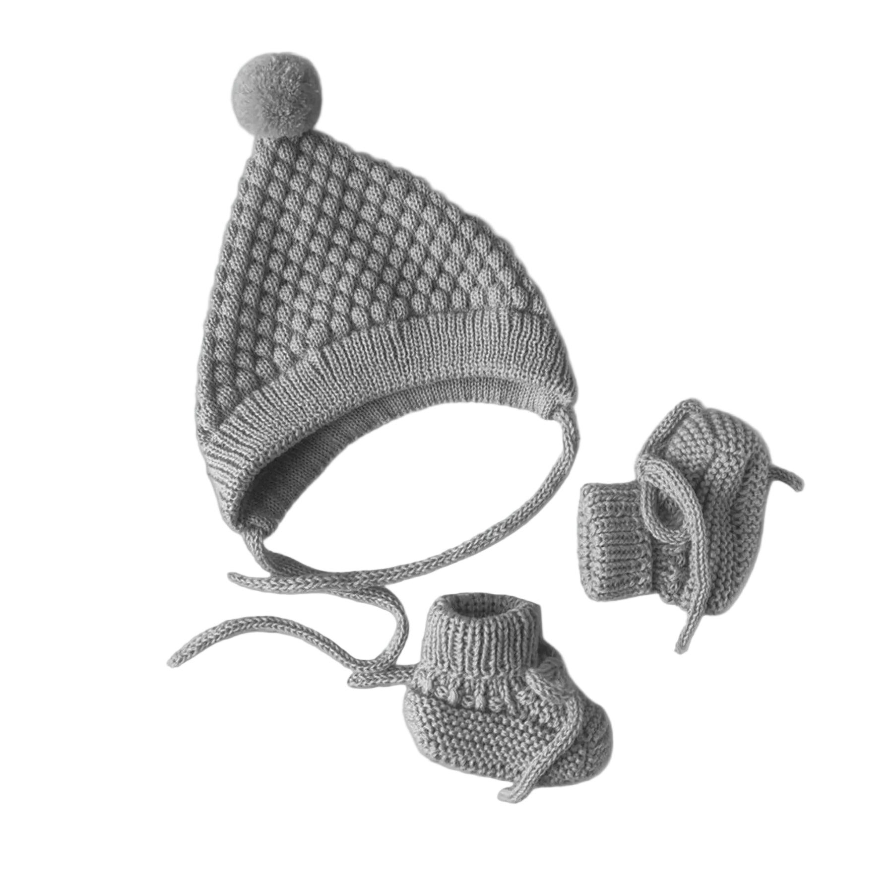 Bubble Knit Bonnet Set