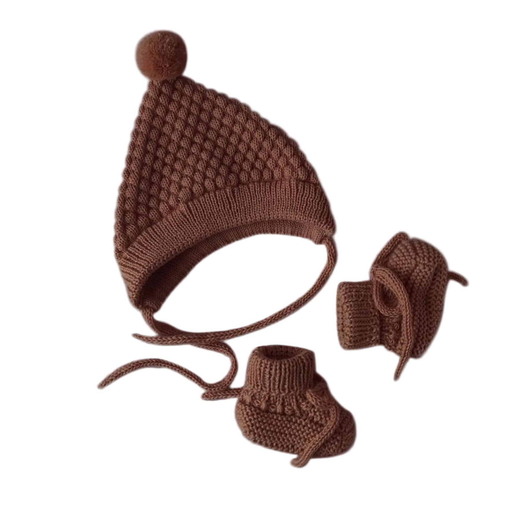 Bubble Knit Bonnet Set