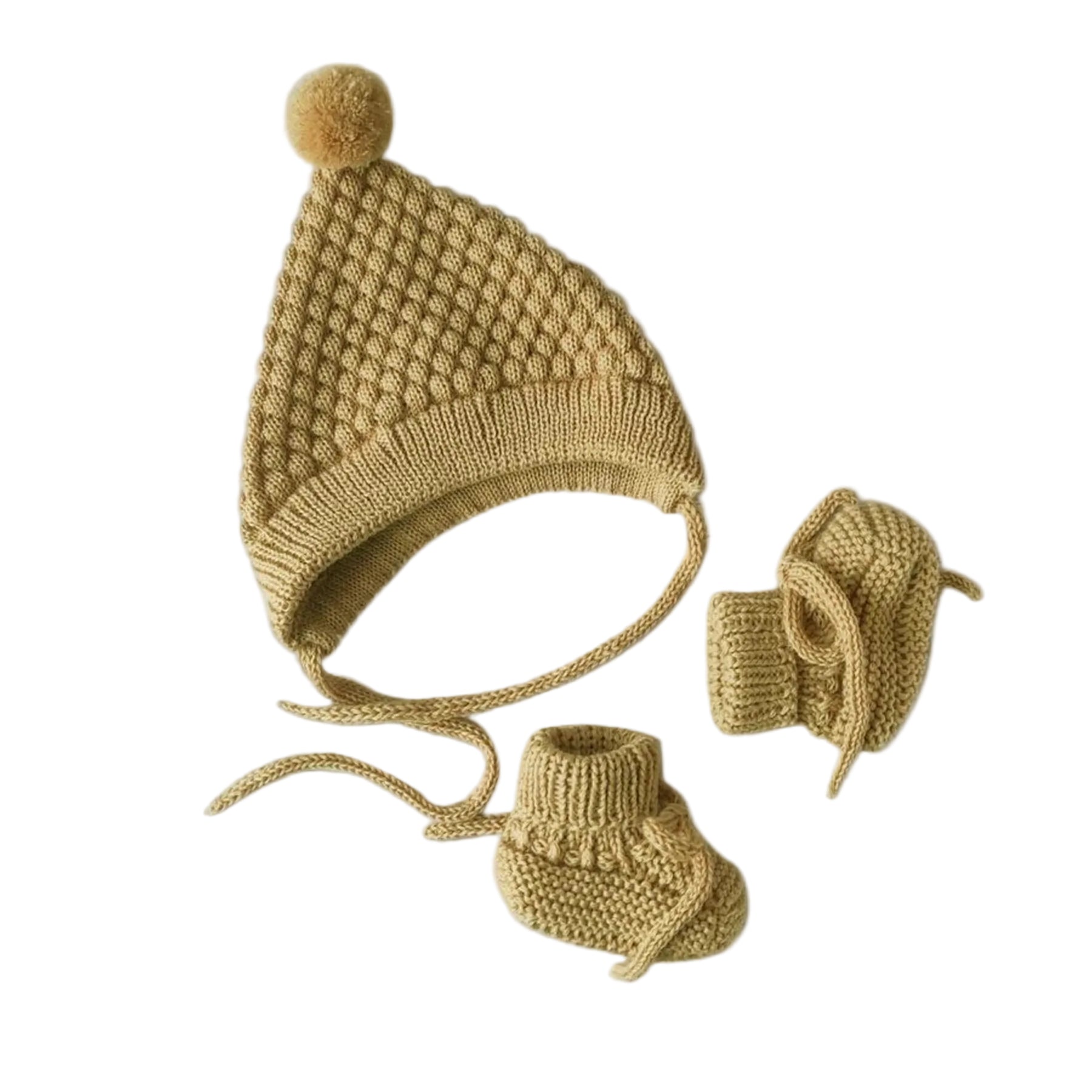 Bubble Knit Bonnet Set