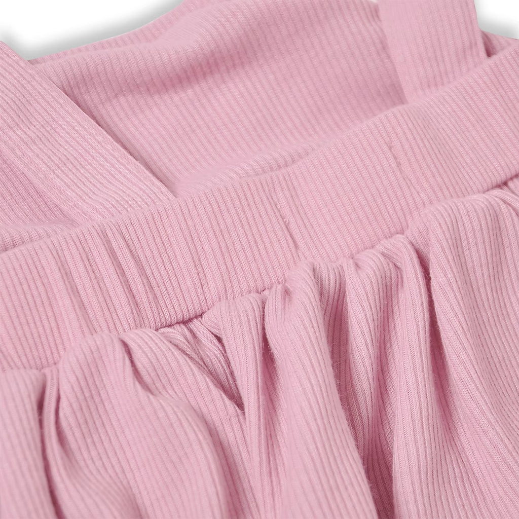 Ribbed Ruffle Dress