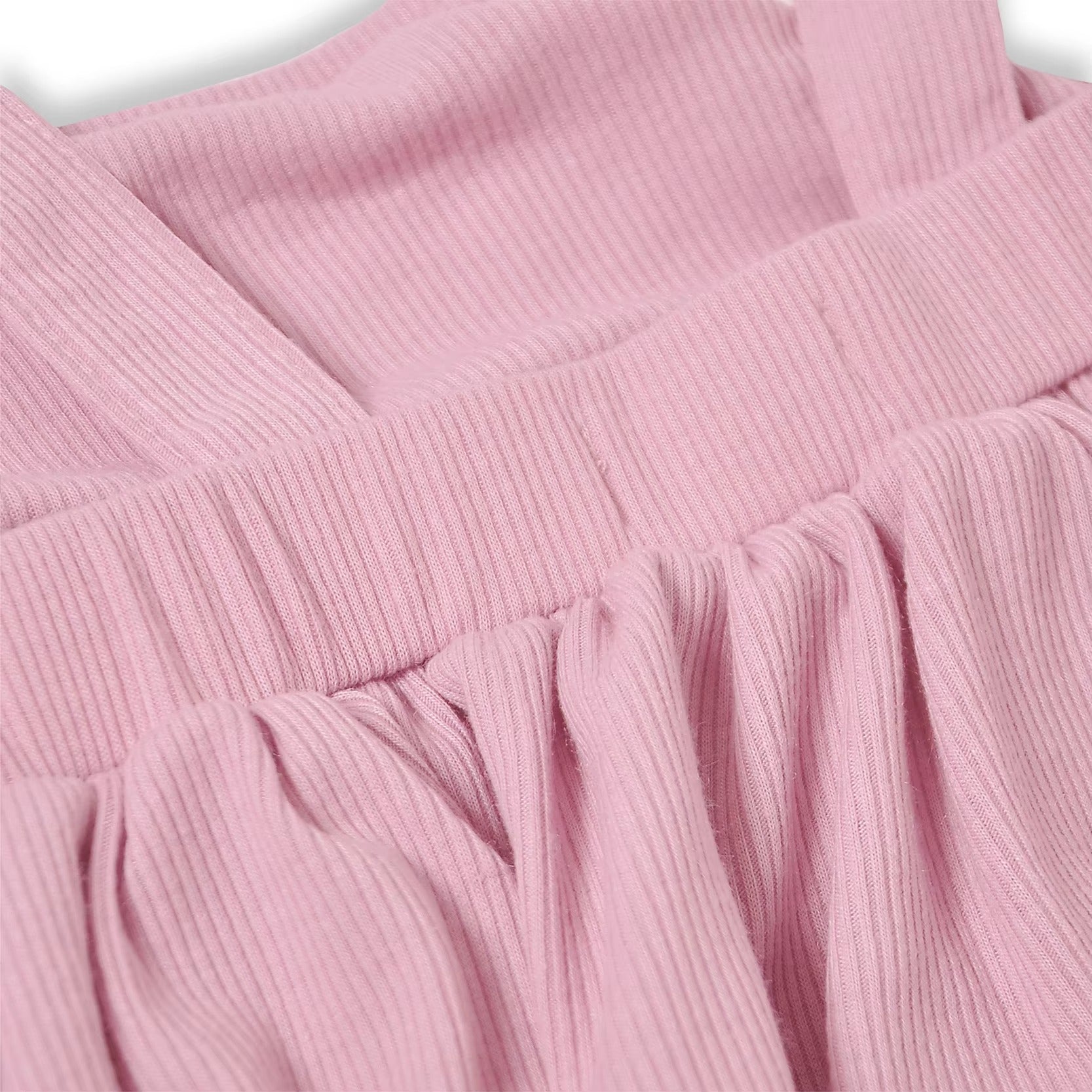 Ribbed Ruffle Dress