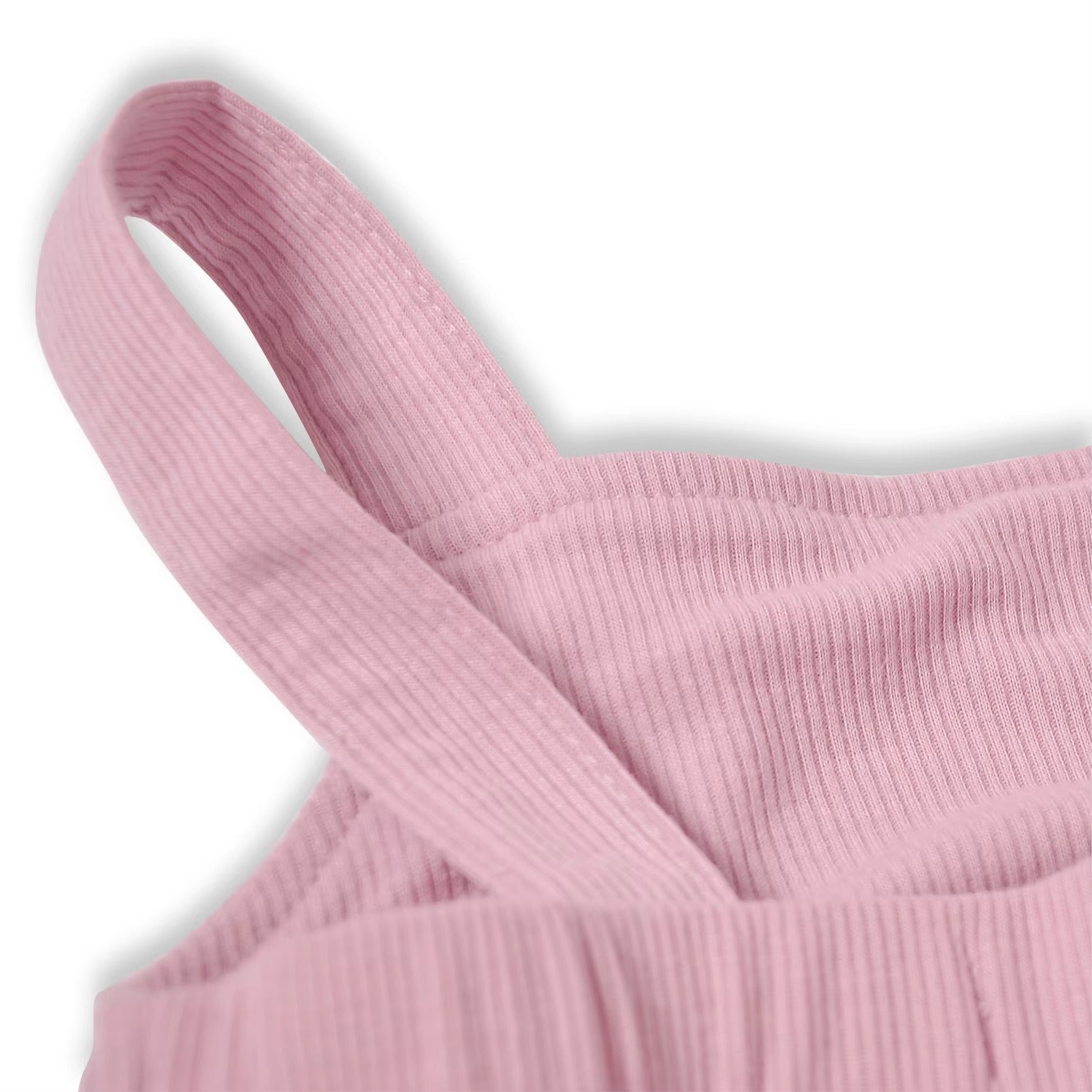 Ribbed Ruffle Dress